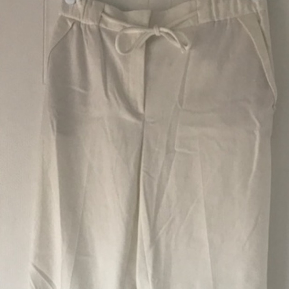 Massimo Dutti white pants with elastic waist size 32 for women